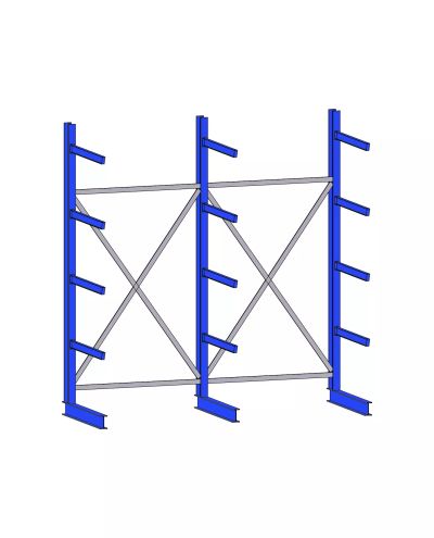 Ulokehylly K40, 3-pylväinen, IPE80x1000mm, 3080mm