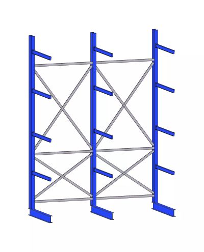 Ulokehylly K40, 3-pylväinen 4080mm, IPE80x1200mm