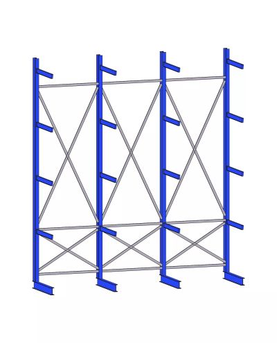 Ulokehylly K60, 4-pylväinen, IPE120x1000mm