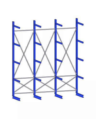 Ulokehylly K60, 4-pylväinen, IPE100x1200mm