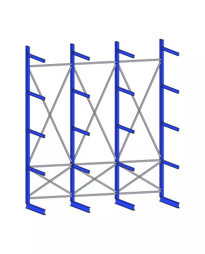 Ulokehylly K60, 4-pylväinen, IPE120x1500mm