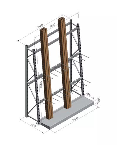Listahylly, 1-puoleinen, jatko-osa