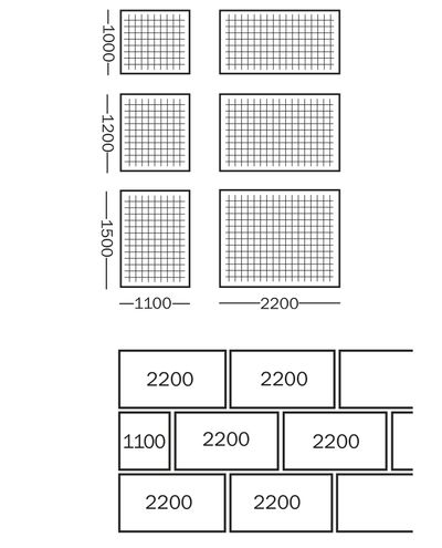 Tagumine kaitsevõrk 1000 x 2200 mm, RAL 9018
