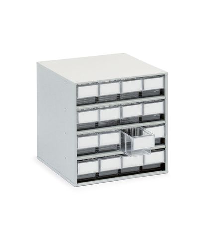 Hyllylaatikosto 400 x 400 x 395 mm kirkas