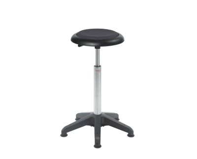 Micro töölaud, alumiiniumist restiga ja ratastega, must, 480 - 670 mm