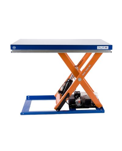 Yksisaksinen T-sarjan nostopöytä 1000 kg tasokoko 1300 x 1000 mm