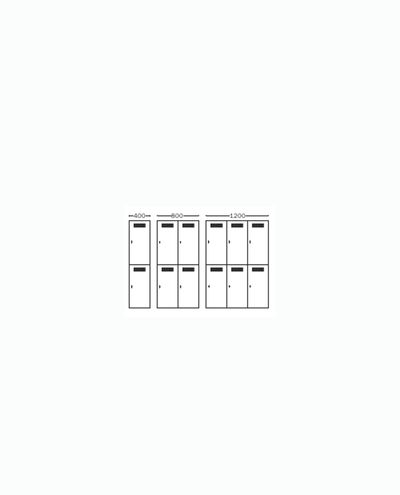 Lokerokaappi 1 x 2 lokeroa 400 x 1800 mm Handy Ewo
