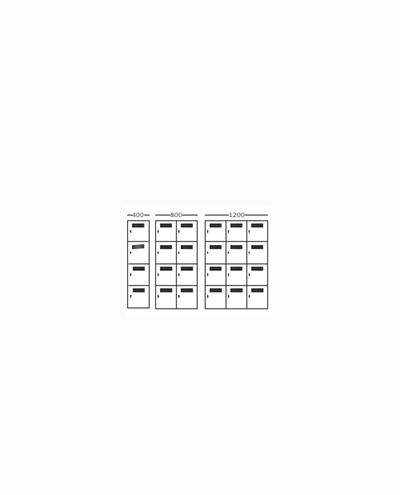 Lokerokaappi 1 x 4 lokeroa 400 x 1800 mm Handy Ewo