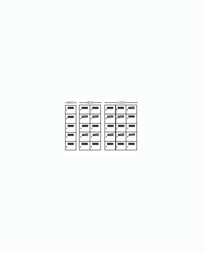 Lokerokaappi 1 x 5 lokeroa 400 x 1800 mm Handy Ewo