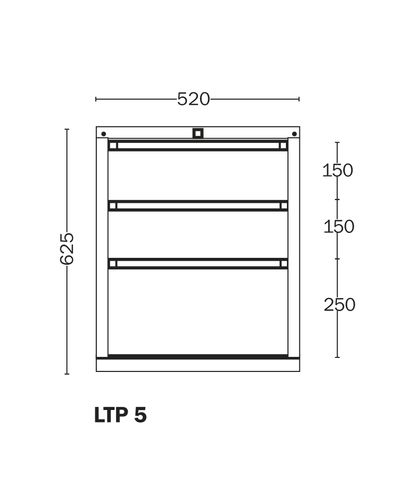 Laatikosto 5 Handy Industrial, laatikot 150, 150, 250 mm Laatikosto 5 Handy Industrial, laatikot 150, 150, 250 mm