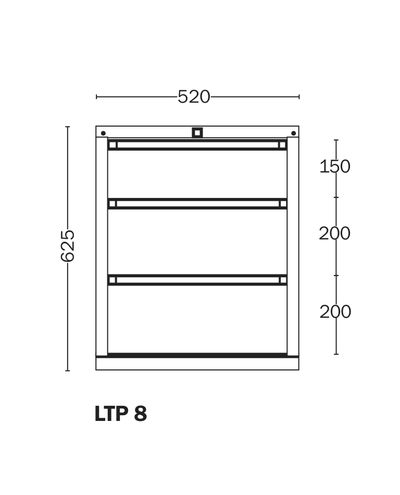 Laatikosto 8 Handy Industrial, laatikot 150, 200, 200 mm Laatikosto 8 Handy Industrial, laatikot 150, 200, 200 mm