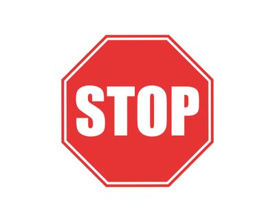 STOP tähelepanu kleebis