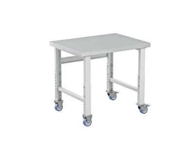 Reguleeritav jalg ratastega äärikuga raske töölaua jaoks (1 tk)