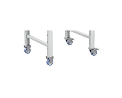 Reguleeritav jalg ratastega äärikuga raske töölaua jaoks (1 tk)