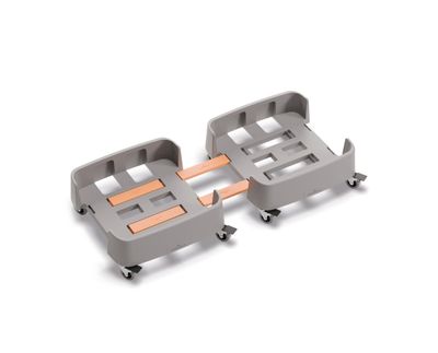 Käru 90 l Durab prügikasti jaoks, taaskasutatud plastist