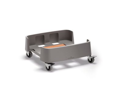 Käru 90 l Durab prügikasti jaoks, taaskasutatud plastist