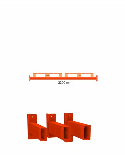 Vaakapalkki C34BX 100/80/13 - 2300mm 2x Fin-lava