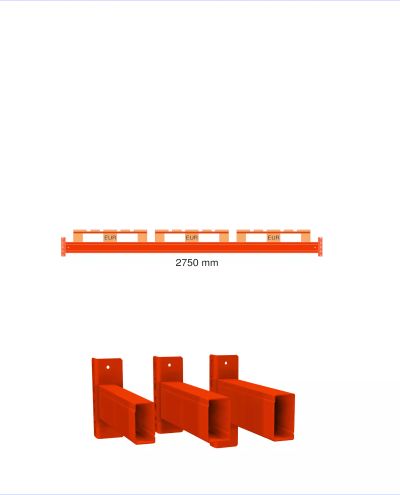 Vaakapalkki C35BX 130/50/15 - 2750mm 3x Eur-lava Vaakapalkki C35BX 130/50/15 - 2750mm 3x Eur-lava