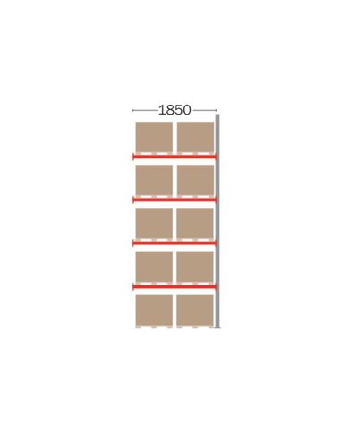Kuormalavahylly jatko-osa 10 EUR-lavalle, 5000 mm Kuormalavahylly jatko-osa 10 EUR-lavalle, 5000 mm