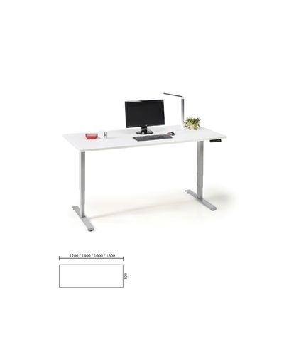 Sähköpöytä Economy Flex 2-jalk. suora 1800 x 800 mm valkoinen