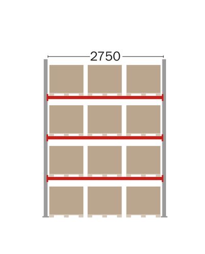 Kuormalavahylly perusosa 12 EUR-lavalle, 4000 mm Kuormalavahylly perusosa 12 EUR-lavalle, 4000 mm