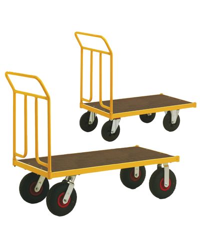 Laminaattitasoinen lavavaunu 1250 x 650 mm Ilmakumirenkaat